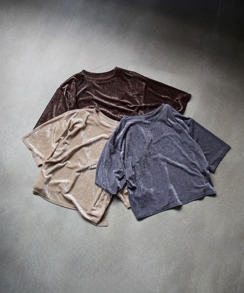 CHIGNON（シニヨン）の「(CHIGNON)BEROA MESH PO（Tシャツ/カットソー・レディース・ベージュ/ブラウン/ブルー・ONE SIZE）」の4枚目の写真