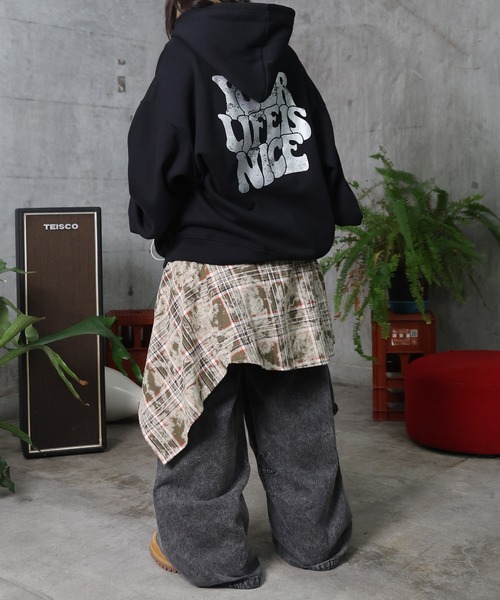 ILL'S（イルズ）の「ヴィンテージメイク レトロライク Y2Kグランジ ケミカル加工 マルチポケットデニムカーゴパンツ（デニムパンツ・メンズ・ブラック/サックスブルー/ブラウン・L/M）」の22枚目の写真