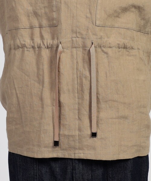 HAVERSACK（ハバーザック）の「HAVERSACK ATTIRE リネン ダブルポケットハーフスリーブシャツ（シャツ/ブラウス・メンズ・ベージュ・M）」の4枚目の写真