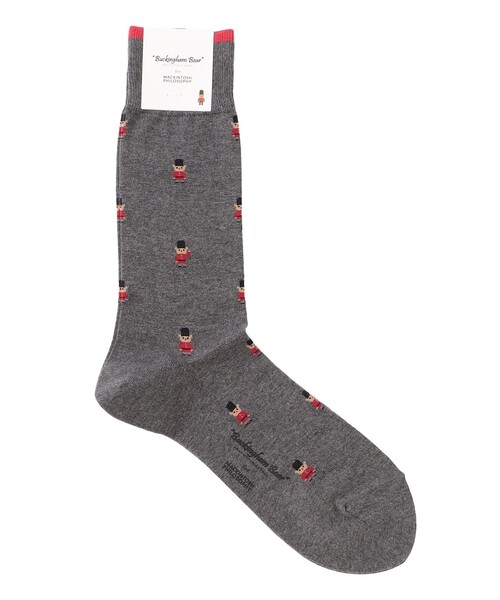 MACKINTOSH PHILOSOPHY(マッキントッシュ フィロソフィー)の「バッキンガムべア カジュアルソックス(ソックス/靴下・メンズ・グレー系その他/グリーン/ダークネイビー・FREE)」の2枚目の写真