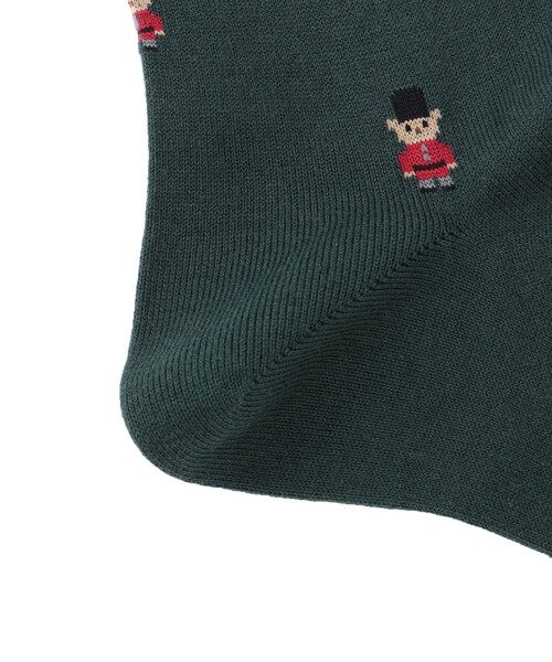 MACKINTOSH PHILOSOPHY(マッキントッシュ フィロソフィー)の「バッキンガムべア カジュアルソックス(ソックス/靴下・メンズ・グレー系その他/グリーン/ダークネイビー・FREE)」の5枚目の写真