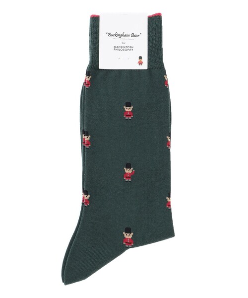 MACKINTOSH PHILOSOPHY(マッキントッシュ フィロソフィー)の「バッキンガムべア カジュアルソックス(ソックス/靴下・メンズ・グレー系その他/グリーン/ダークネイビー・FREE)」の8枚目の写真