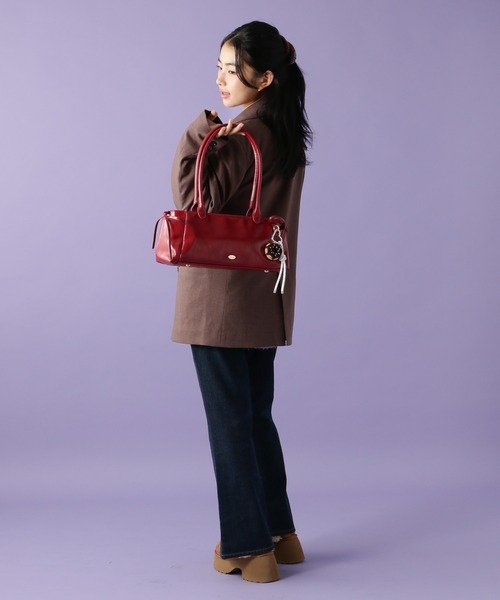 tiny tiny（ティニーティニー）の「サイドリボンバッグ[tiny tiny(ティニーティニー)]（ボストンバッグ・レディース・キャメル/ボルドー/ブラック・0）」の21枚目の写真