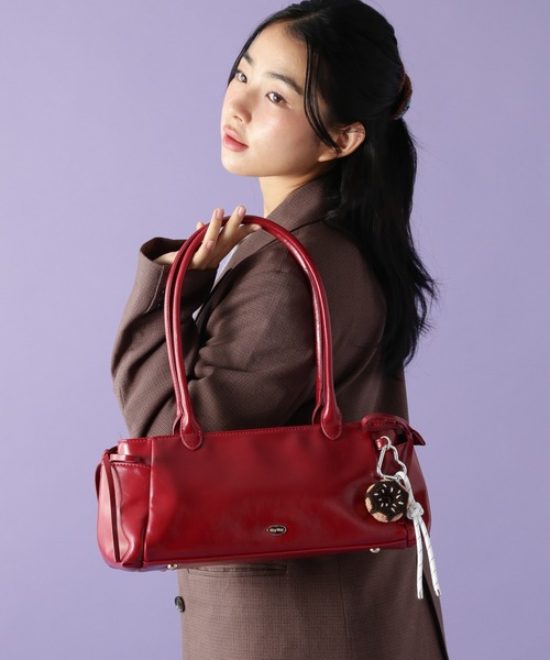 tiny tiny（ティニーティニー）の「サイドリボンバッグ[tiny tiny(ティニーティニー)]（ボストンバッグ・レディース・キャメル/ボルドー/ブラック・0）」の19枚目の写真