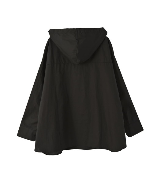 STYLE DELI(スタイルデリ)の「【BLK001】ライトフーディシャツ(シャツ/ブラウス・レディース・ブラック・FREE)」の13枚目の写真
