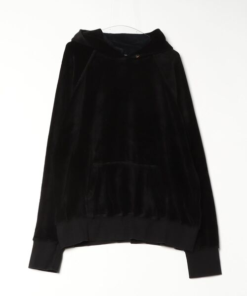 LES TIEN(レスティエン)の「LES TIEN VELOUR CLASSIC RAGLAN HOODIE (VL-1098)(パーカー・メンズ・ブラック・MEDIUM/LARGE/X-LARGE)」の5枚目の写真