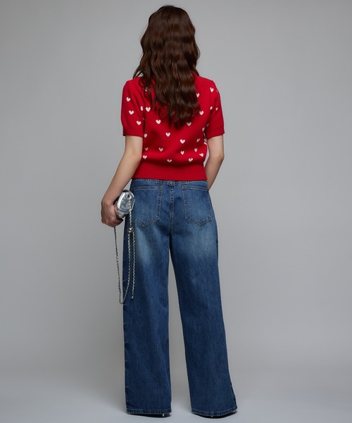 Narcissus（ナルシス）の「ハートスタッズデニムパンツ/フレアデニム《動画あり》（デニムパンツ・レディース・ブルー・FREE）」の10枚目の写真