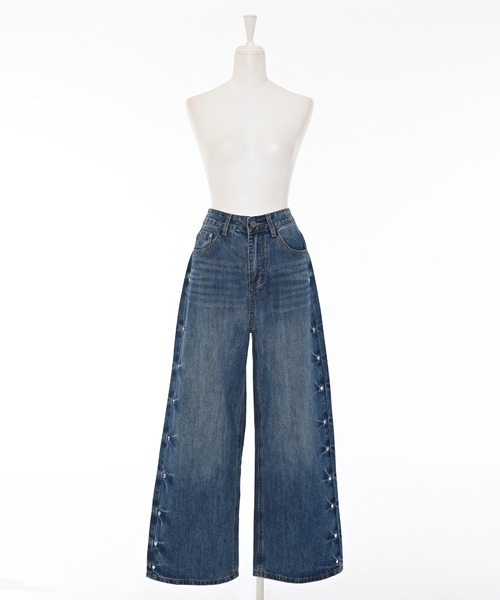 Narcissus（ナルシス）の「ハートスタッズデニムパンツ/フレアデニム《動画あり》（デニムパンツ・レディース・ブルー・FREE）」の11枚目の写真