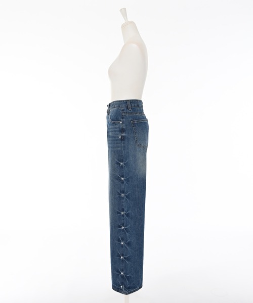 Narcissus（ナルシス）の「ハートスタッズデニムパンツ/フレアデニム《動画あり》（デニムパンツ・レディース・ブルー・FREE）」の12枚目の写真