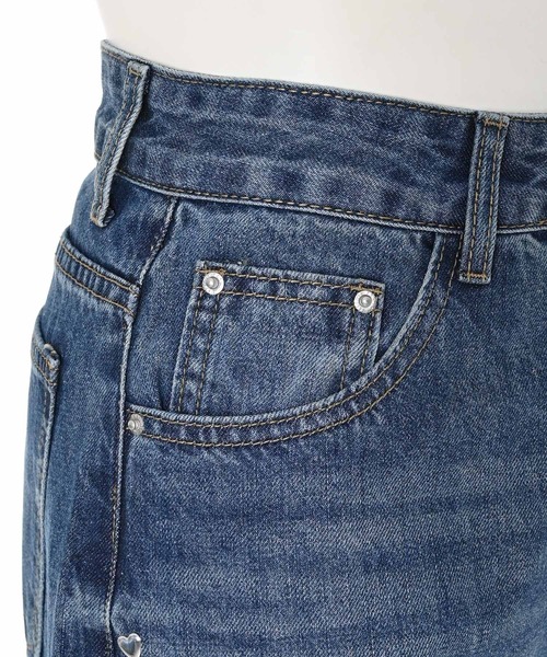 Narcissus（ナルシス）の「ハートスタッズデニムパンツ/フレアデニム《動画あり》（デニムパンツ・レディース・ブルー・FREE）」の16枚目の写真