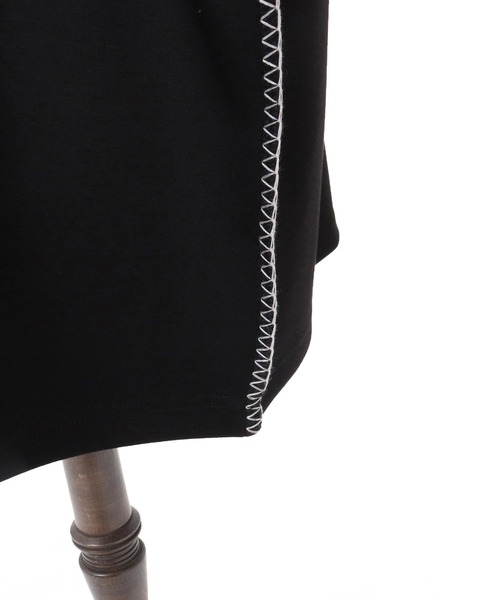 CAMBIO（カンビオ）の「mlt5435-カラーステッチルーズシルエットポンチカットソー（Tシャツ/カットソー・メンズ・ホワイト/グレイッシュベージュ/ブラック・M/L/XL）」の6枚目の写真