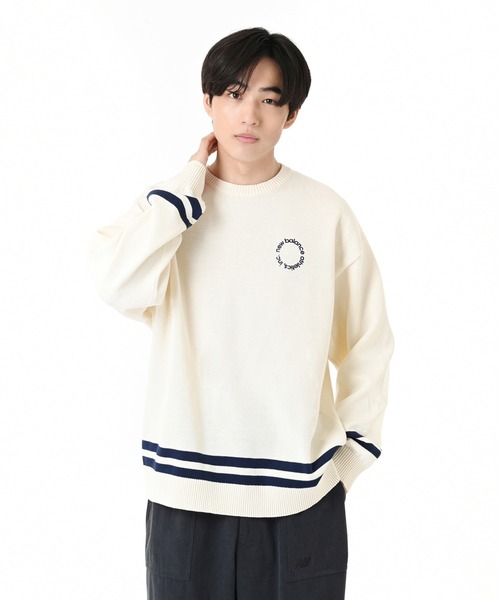 ▼24AW✨美品 ジャーナルスタンダードレサージュ ラインニットプルオーバー ラインニットプルオーバー（ニット/セーター）｜New Balance