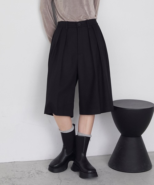 はるた やよい forksy.】ツータックワイドハーフパンツ（その他パンツ）｜forksy