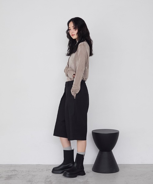 forksy.】ツータックワイドハーフパンツ（その他パンツ）｜forksy