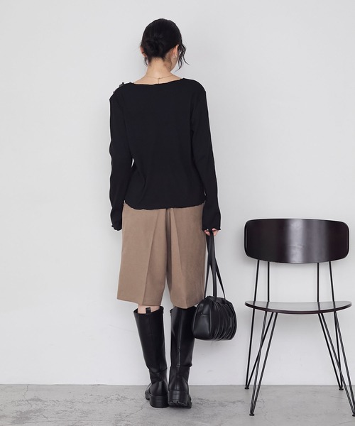 forksy.(フォルクシー)の「【forksy.】ツータックワイドハーフパンツ(その他パンツ・レディース・ベージュ/グレー/ブラック・FREE)」の17枚目の写真