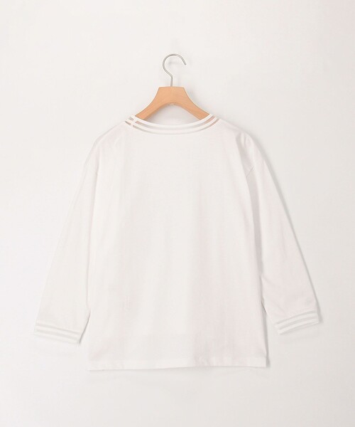 MICO COULIER（ミコクリエ）の「リブ部分シアー カットソー7分袖（Tシャツ/カットソー・レディース・ブラック/グレイッシュベージュ/オフホワイト・38）」の8枚目の写真