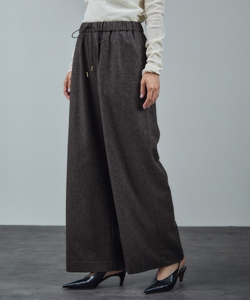 WEB限定】ウォッシャブルウールカシミヤワイドパンツ（その他パンツ