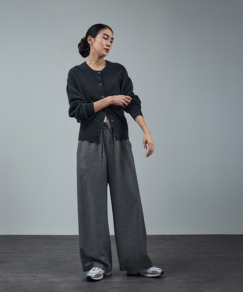 SALON adam et rope'（サロン アダム エ ロペ）の「【WEB限定】ウォッシャブルウールカシミヤワイドパンツ（その他パンツ・レディース・ブラック/ブラウン/グレー・M/S）」の7枚目の写真