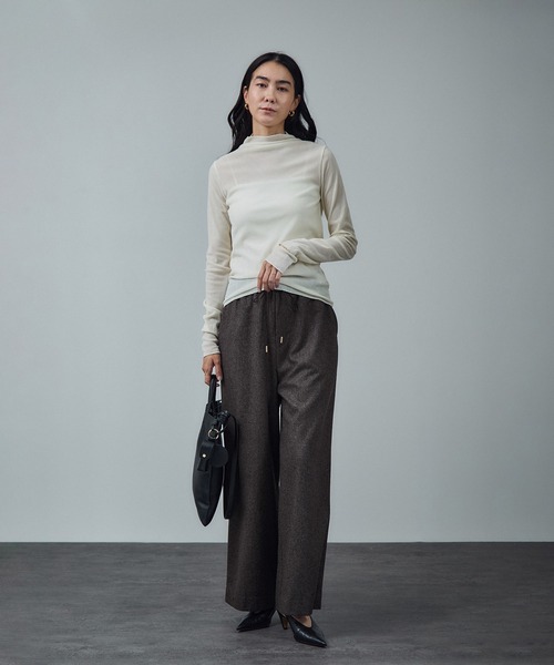 SALON adam et rope'（サロン アダム エ ロペ）の「【WEB限定】ウォッシャブルウールカシミヤワイドパンツ（その他パンツ・レディース・ブラック/ブラウン/グレー・M/S）」の11枚目の写真