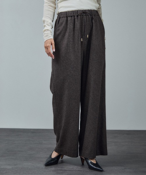 SALON adam et rope'（サロン アダム エ ロペ）の「【WEB限定】ウォッシャブルウールカシミヤワイドパンツ（その他パンツ・レディース・ブラック/ブラウン/グレー・M/S）」の14枚目の写真