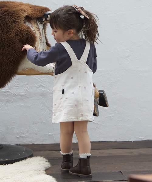 petit main（プティマイン）の「【リンク】刺しゅうサロペスカート（ジャンパースカート・キッズ・ピンク/アイボリー/ブルー・S/M/L）」の16枚目の写真