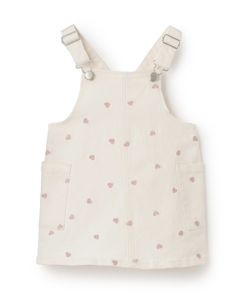 petit main（プティマイン）の「【リンク】刺しゅうサロペスカート（ジャンパースカート・キッズ・ピンク/アイボリー/ブルー・S/M/L）」の13枚目の写真