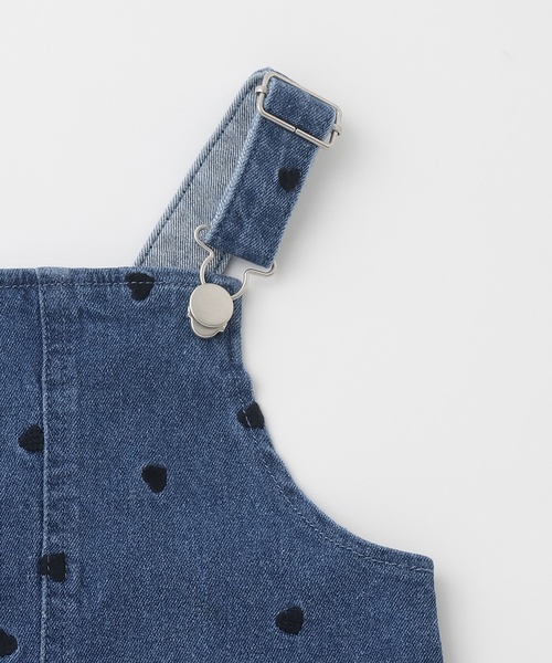 petit main（プティマイン）の「【リンク】刺しゅうサロペスカート（ジャンパースカート・キッズ・ピンク/アイボリー/ブルー・S/M/L）」の10枚目の写真