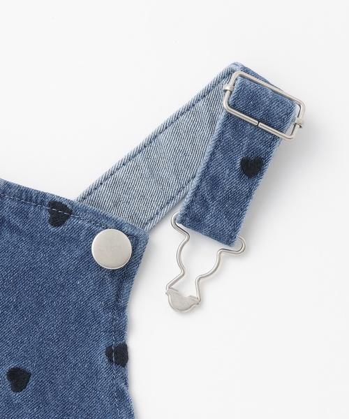 petit main（プティマイン）の「【リンク】刺しゅうサロペスカート（ジャンパースカート・キッズ・ピンク/アイボリー/ブルー・S/M/L）」の9枚目の写真