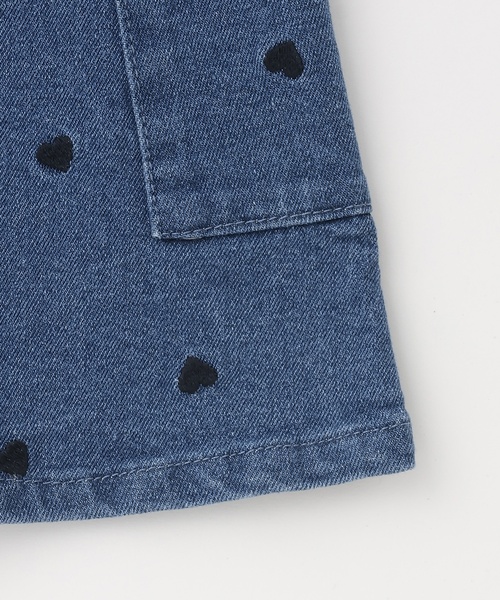 petit main（プティマイン）の「【リンク】刺しゅうサロペスカート（ジャンパースカート・キッズ・ピンク/アイボリー/ブルー・S/M/L）」の7枚目の写真