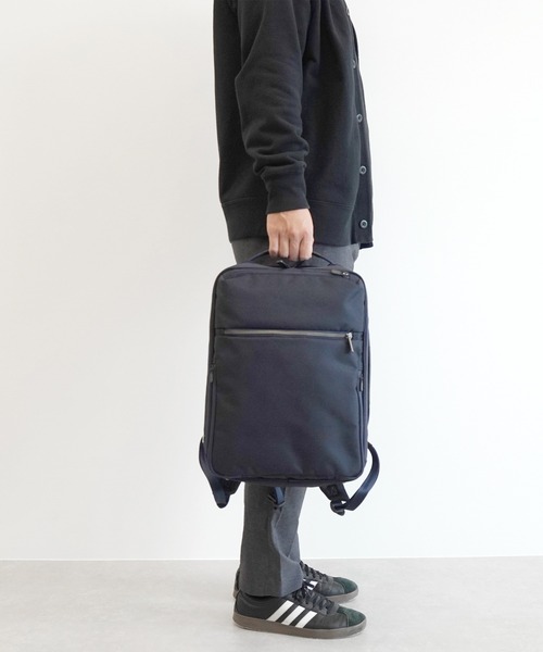 ace.(エース)の「エースジーン ビジネスリュック ガジェタブルSF A4サイズ収納可能 14inchPC収納 15L エキスパンド(容量拡張) 2気室 68784(ビジネスバッグ・メンズ・ブラック/ネイビー・FREE)」の11枚目の写真