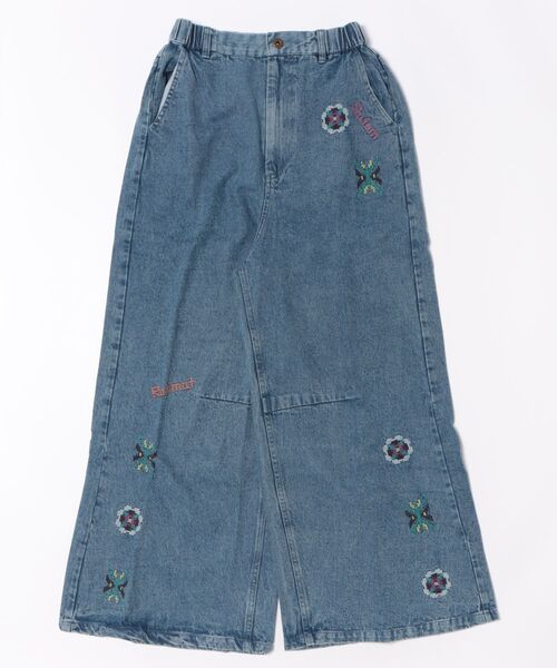 チャイハネ(チャイハネ)の「【チャイハネ】ディルバル ベルボトム風デニムパンツ(デニムパンツ・レディース・ダークブルー/ライトブルー・FREE)」の10枚目の写真