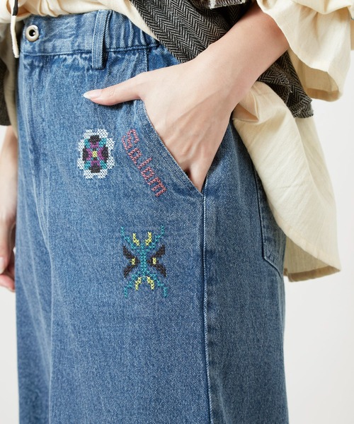 チャイハネ(チャイハネ)の「【チャイハネ】ディルバル ベルボトム風デニムパンツ(デニムパンツ・レディース・ダークブルー/ライトブルー・FREE)」の15枚目の写真