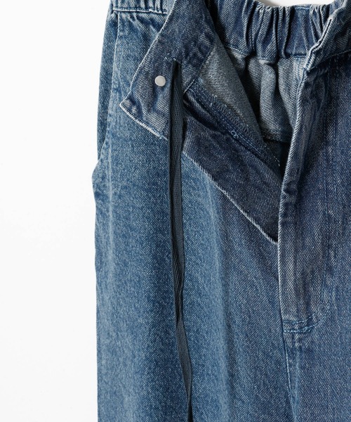 チャイハネ(チャイハネ)の「【チャイハネ】ディルバル ベルボトム風デニムパンツ(デニムパンツ・レディース・ダークブルー/ライトブルー・FREE)」の4枚目の写真