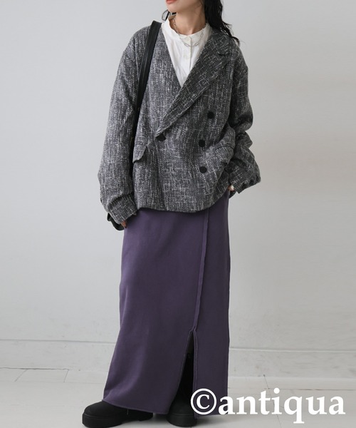 antiqua(アンティカ)の「ツイードジャケット(テーラードジャケット・レディース・グレー/ブラック・ONESIZE)」の9枚目の写真