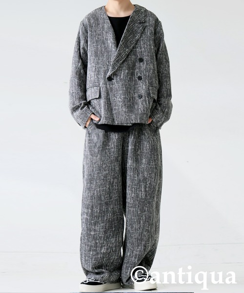 antiqua(アンティカ)の「ツイードジャケット(テーラードジャケット・レディース・グレー/ブラック・ONESIZE)」の15枚目の写真