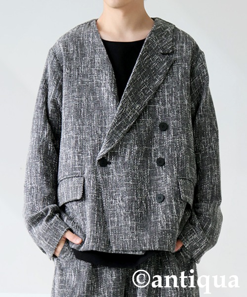 antiqua(アンティカ)の「ツイードジャケット(テーラードジャケット・レディース・グレー/ブラック・ONESIZE)」の13枚目の写真