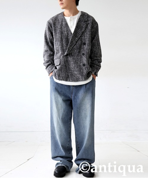 antiqua(アンティカ)の「ツイードジャケット(テーラードジャケット・レディース・グレー/ブラック・ONESIZE)」の17枚目の写真