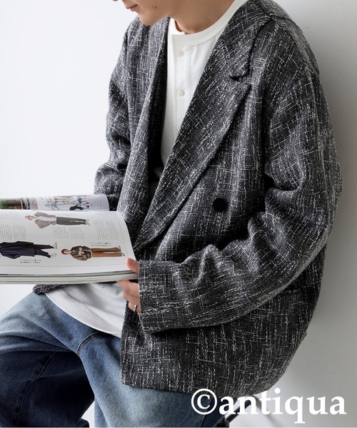 antiqua(アンティカ)の「ツイードジャケット(テーラードジャケット・レディース・グレー/ブラック・ONESIZE)」の19枚目の写真