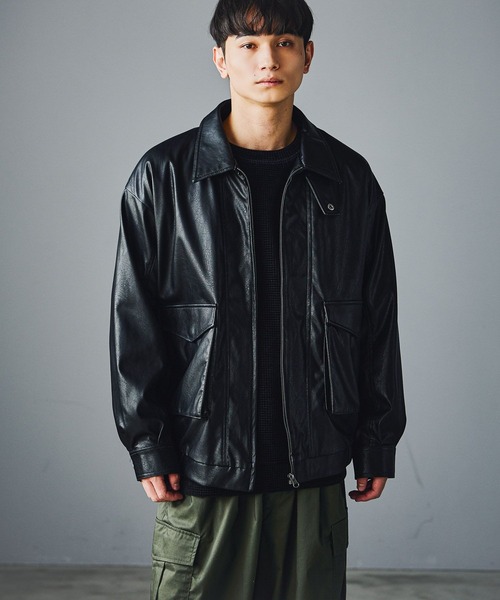 PUレザーA2ブルゾン / 592153（ブルゾン）｜LAKOLE（ラコレ）の