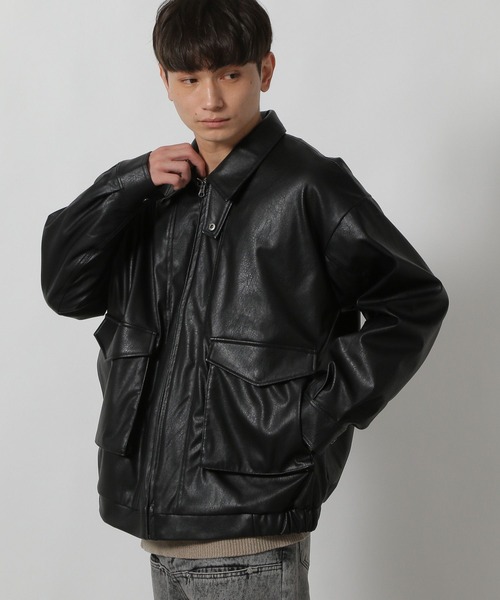 LAKOLE（ラコレ）の「PUレザーA2ブルゾン / 592153（ブルゾン）」 - WEAR