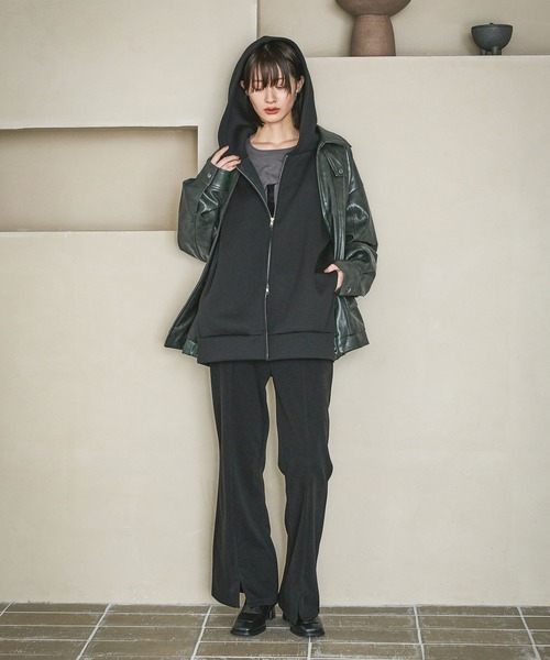 LAKOLE(ラコレ)の「PUレザーA2ブルゾン / 592153(ブルゾン・メンズ・ブラック/チャコール/グリーン・LARGE/MEDIUM)」の15枚目の写真