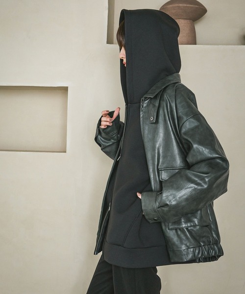 LAKOLE（ラコレ）の「PUレザーA2ブルゾン / 592153（ブルゾン）」 - WEAR