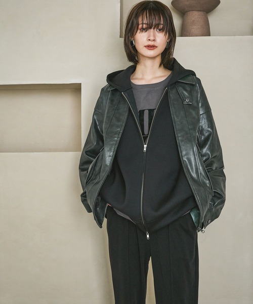 PUレザーA2ブルゾン / 592153（ブルゾン）｜LAKOLE（ラコレ）の