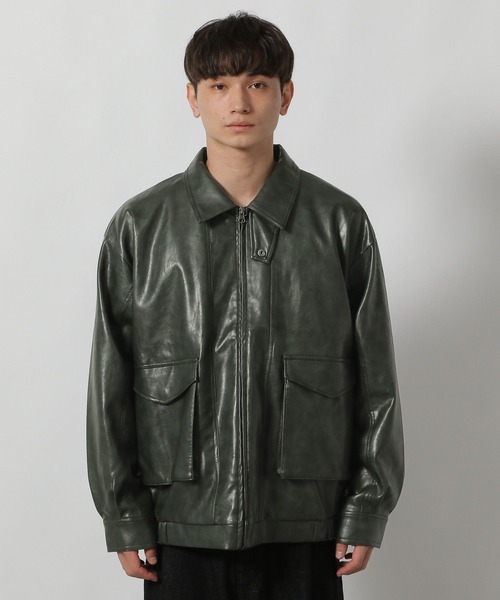 PUレザーA2ブルゾン / 592153（ブルゾン）｜LAKOLE（ラコレ）の