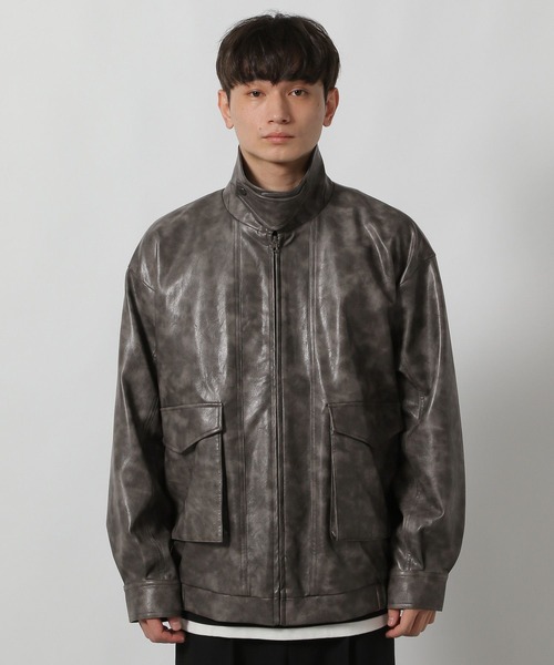 PUレザーA2ブルゾン / 592153（ブルゾン）｜LAKOLE（ラコレ）の