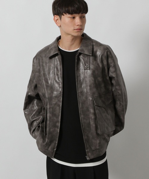 PUレザーA2ブルゾン / 592153（ブルゾン）｜LAKOLE（ラコレ）の