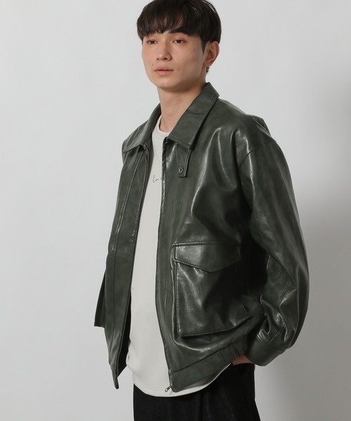 セール】PUレザーA2ブルゾン / 592153（ブルゾン）｜LAKOLE（ラコレ