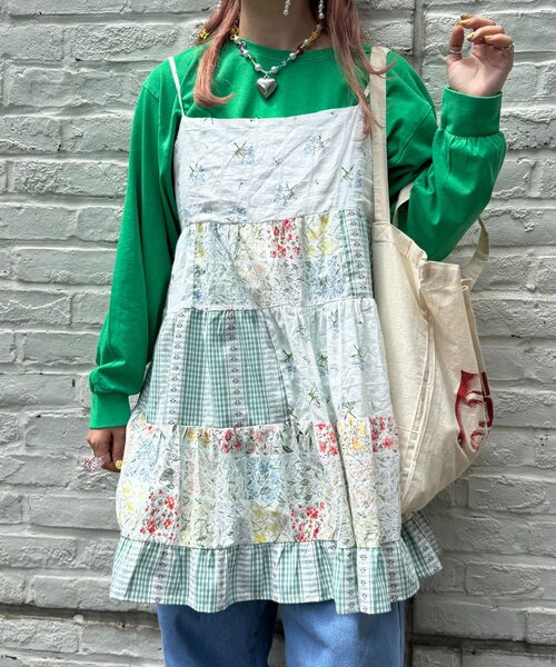 セール】【あみこ企画】お花パッチワークキャミワンピ（ワンピース