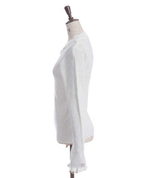 axes femme（アクシーズファム）の「バラボトルネックリブニット（ニット/セーター・レディース・イエロー/ブルー/ブラック/キナリ/ワイン/ピンク/ミント/グレイッシュベージュ・FREE）」の12枚目の写真