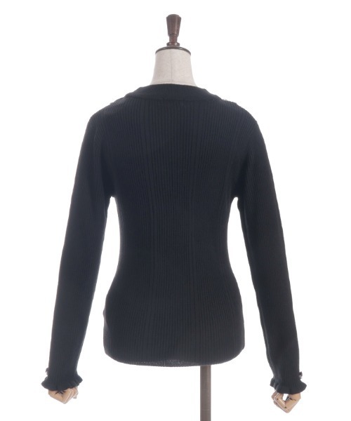 axes femme（アクシーズファム）の「バラボトルネックリブニット（ニット/セーター・レディース・イエロー/ブルー/ブラック/キナリ/ワイン/ピンク/ミント/グレイッシュベージュ・FREE）」の17枚目の写真